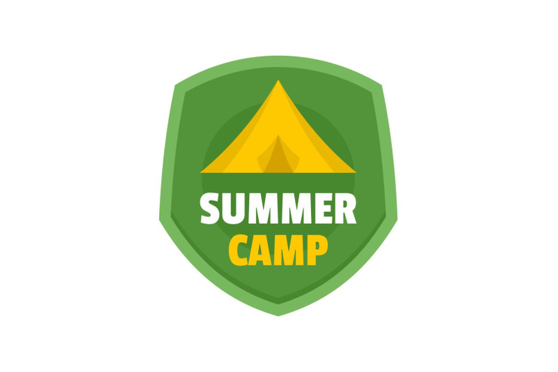 summer-tent-camp-logo-flat-style
