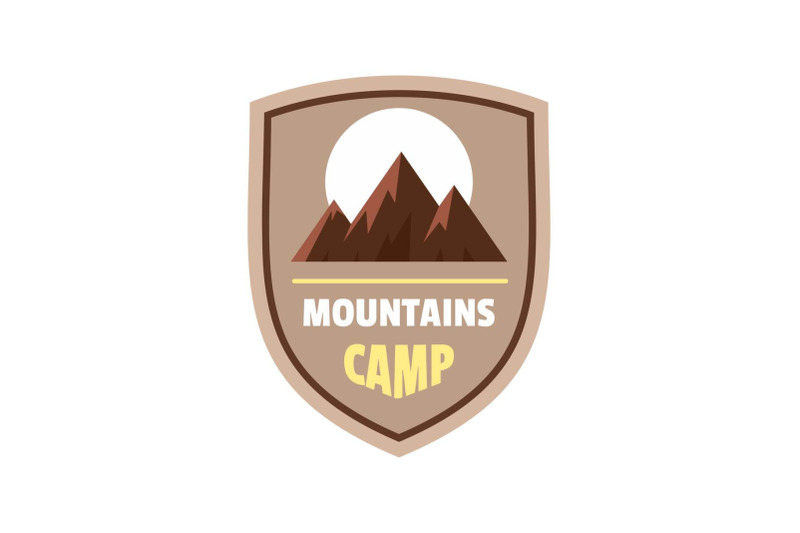 mountains-camp-logo-flat-style