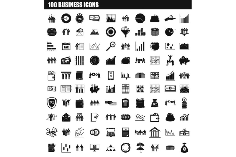 100-business-icon-set-simple-style
