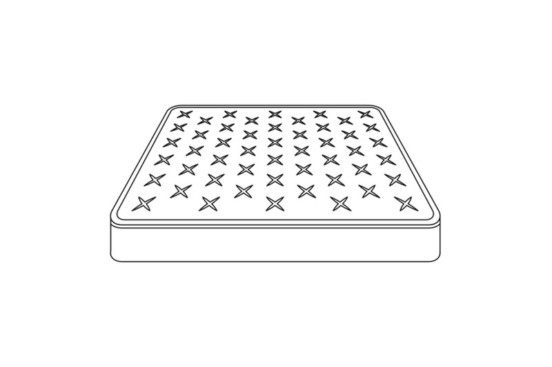 king-size-mattress-icon-outline-style