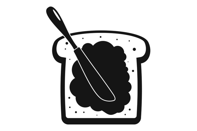 butter-on-bread-icon-simple-style