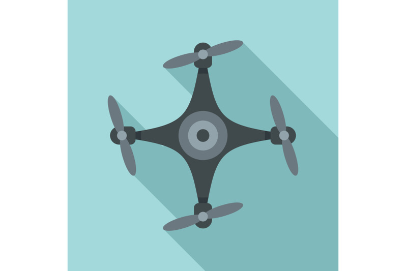 top-view-drone-icon-flat-style