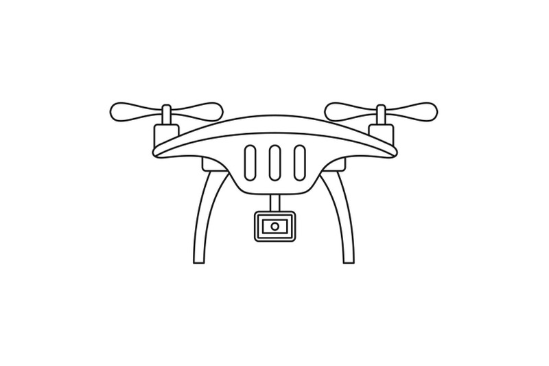 action-camera-drone-icon-outline-style