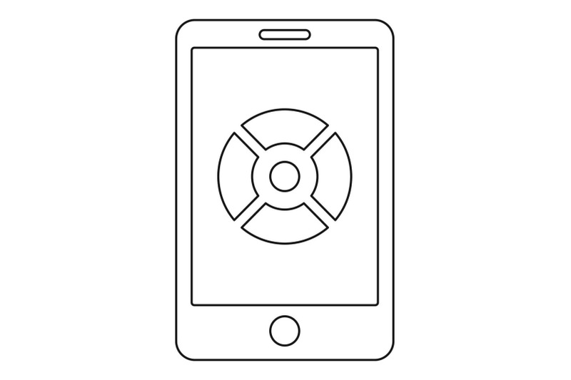 smartphone-drone-control-icon-outline-style