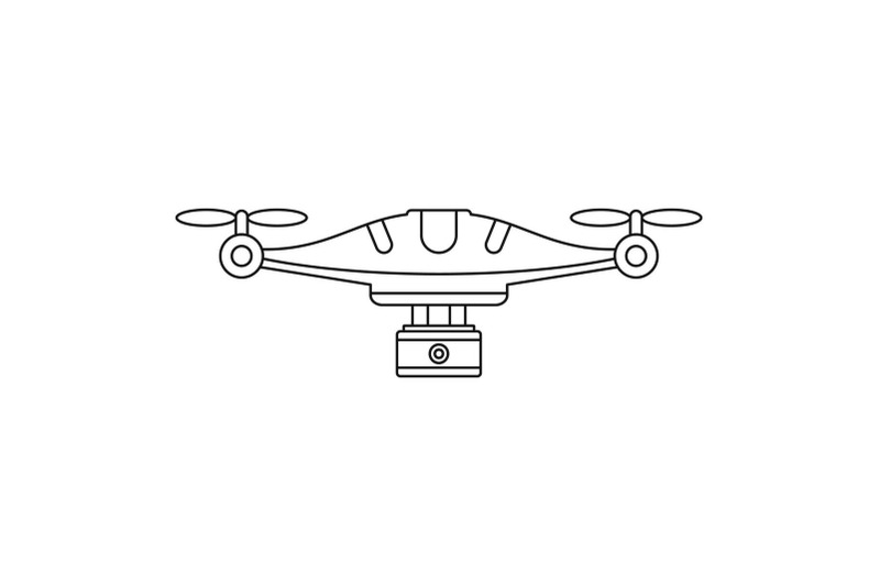 camera-drone-icon-outline-style