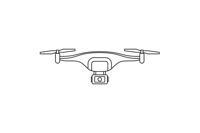 photo-drone-icon-outline-style