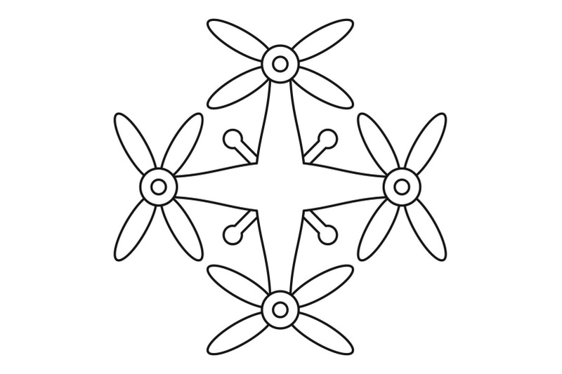 transport-drone-icon-outline-style