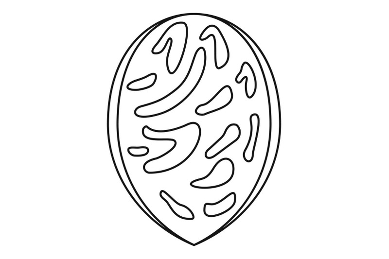 peach-seed-icon-outline-style