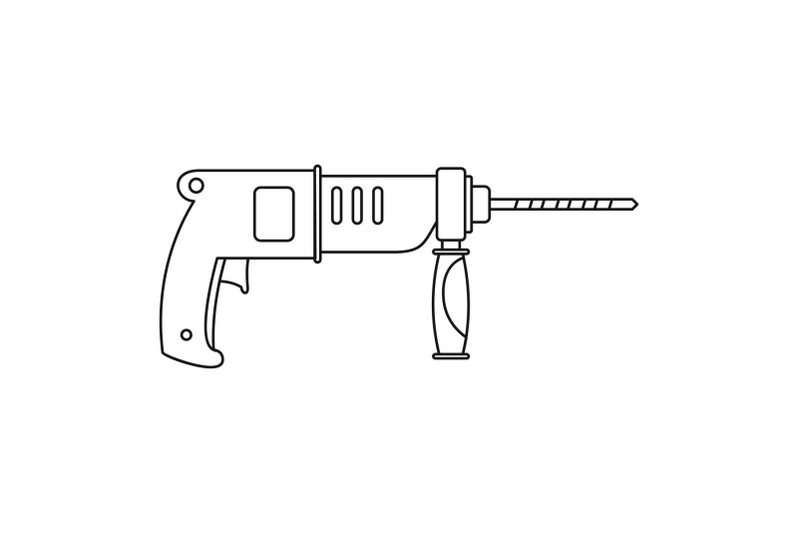 hammer-drill-icon-outline-style