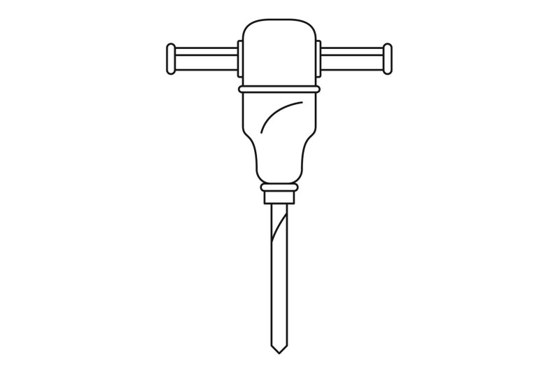 hand-drill-machine-icon-outline-style