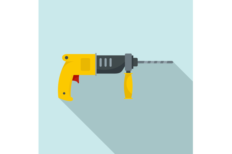 hammer-drill-icon-flat-style