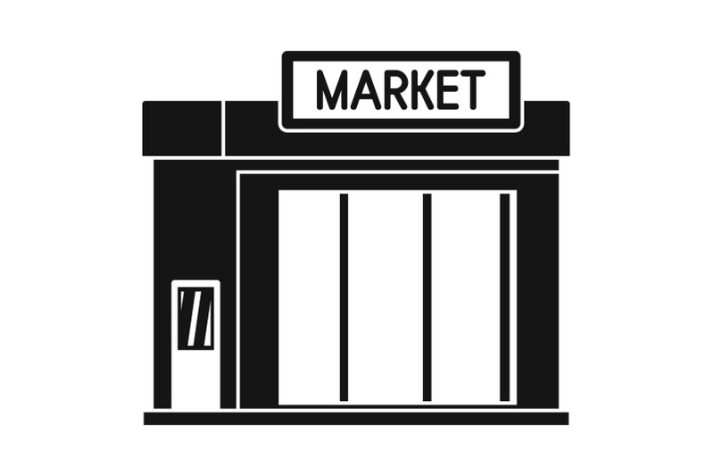 gas-station-market-icon-simple-style