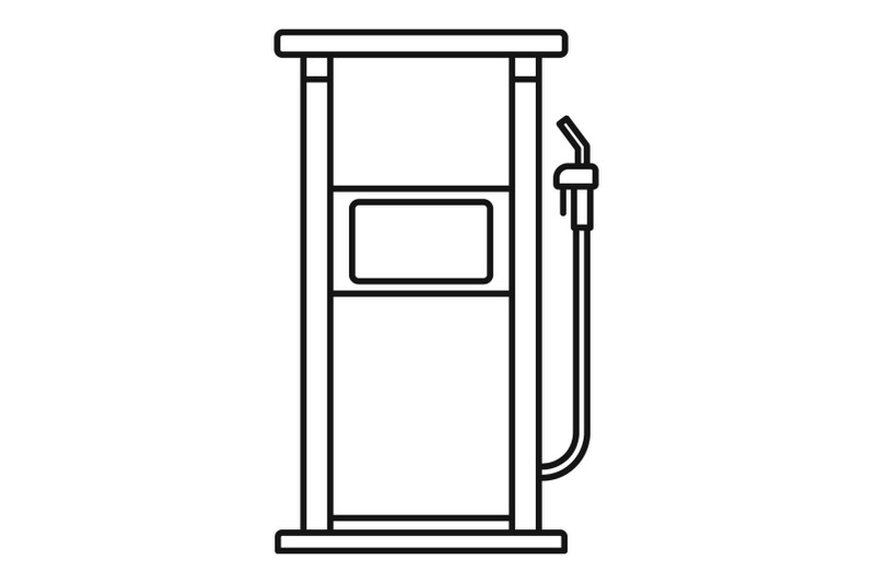 fuel-refill-stand-icon-outline-style