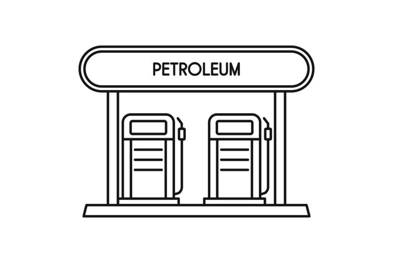 petroleum-station-icon-outline-style