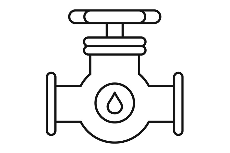 petrol-tap-pipe-icon-outline-style