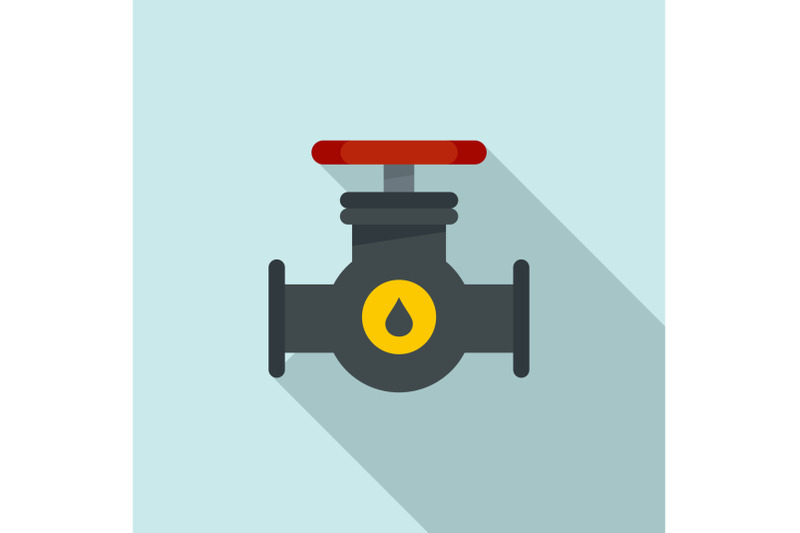 petrol-tap-pipe-icon-flat-style