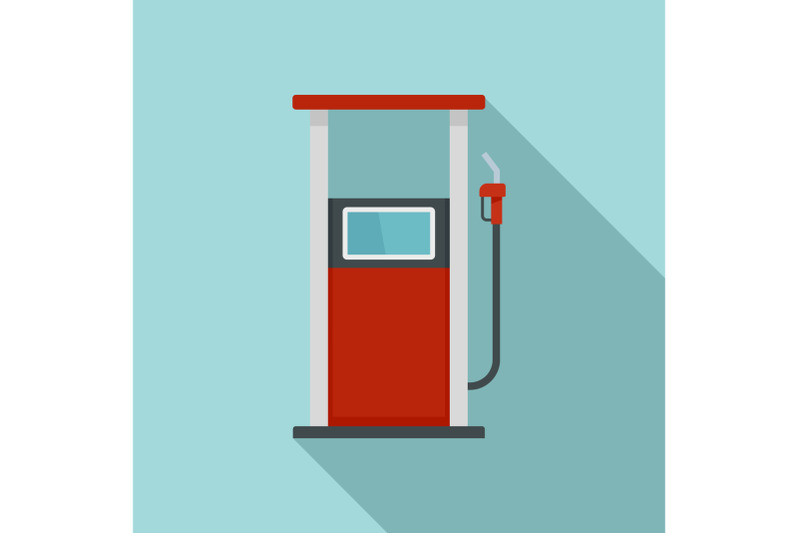 fuel-refill-stand-icon-flat-style