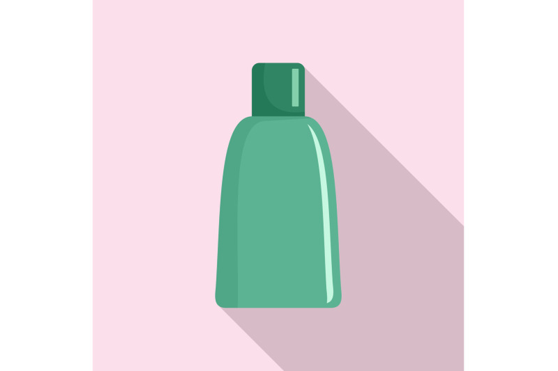 green-cosmetic-bottle-icon-flat-style