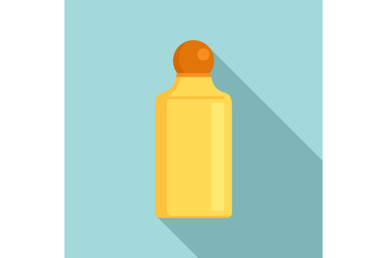 gold-shampoo-bottle-icon-flat-style