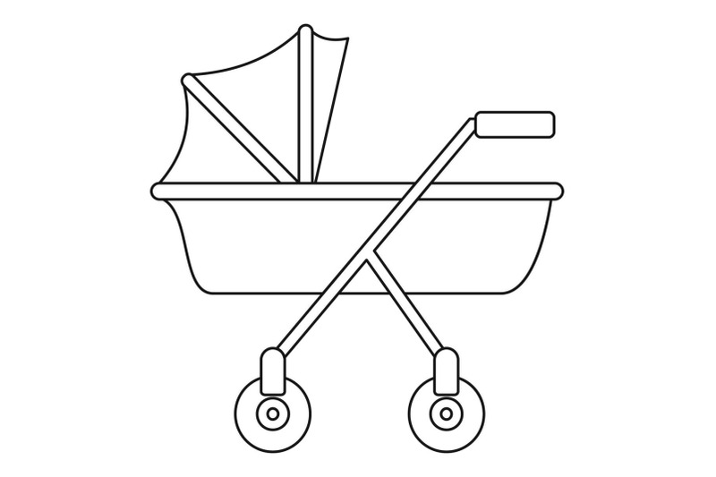 new-baby-carriage-icon-outline-style