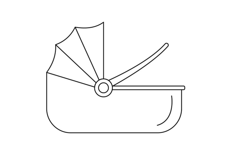 baby-carriage-basket-icon-outline-style