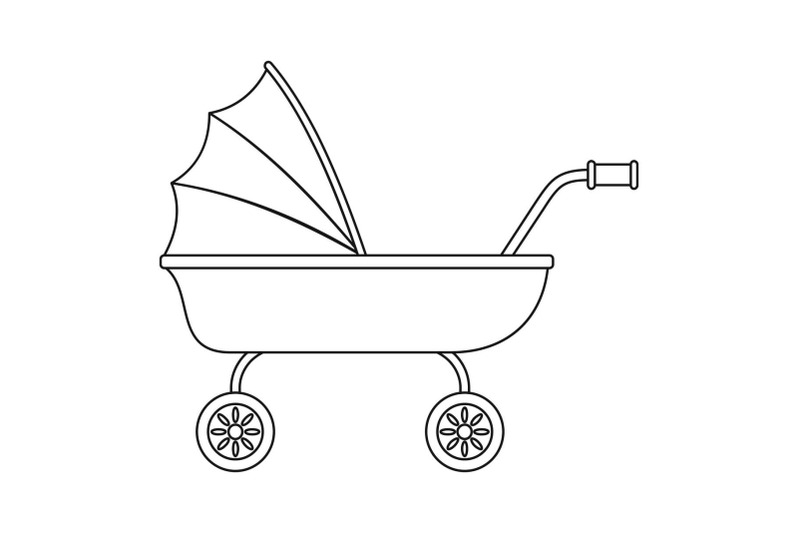 baby-trolley-icon-outline-style