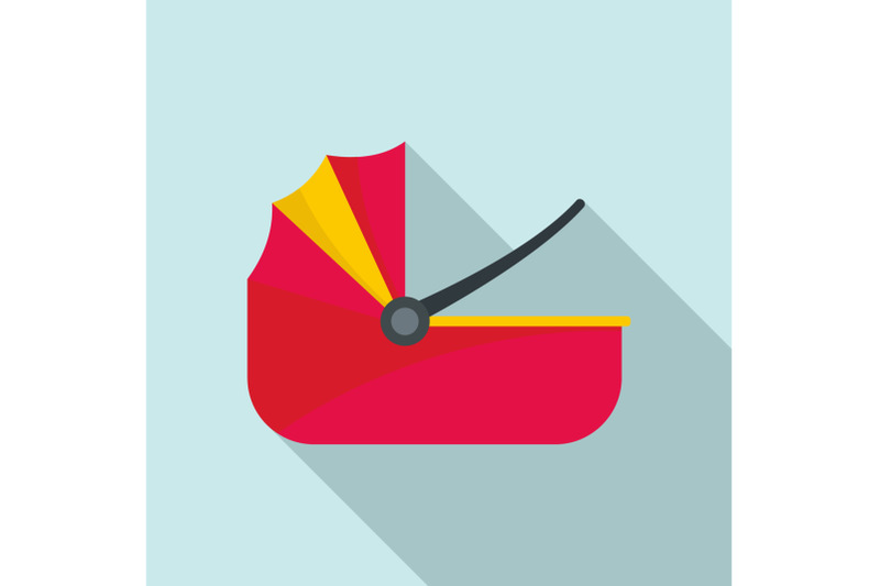 baby-carriage-basket-icon-flat-style