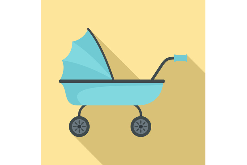 baby-trolley-icon-flat-style