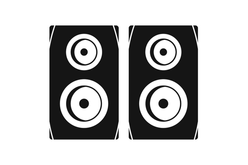 studio-speakers-icon-simple-style