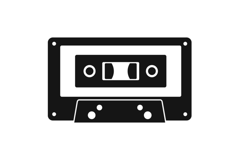 music-casette-icon-simple-style