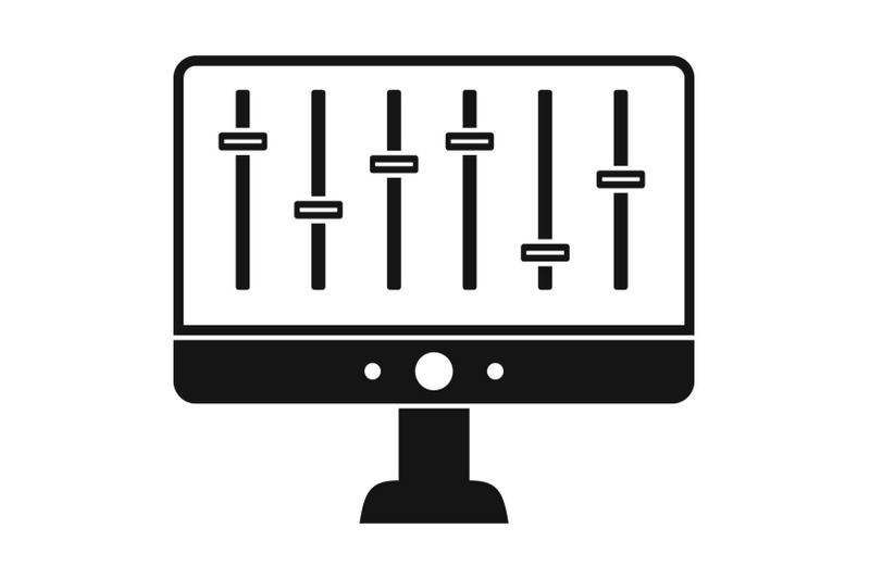 equalizer-monitor-icon-simple-style