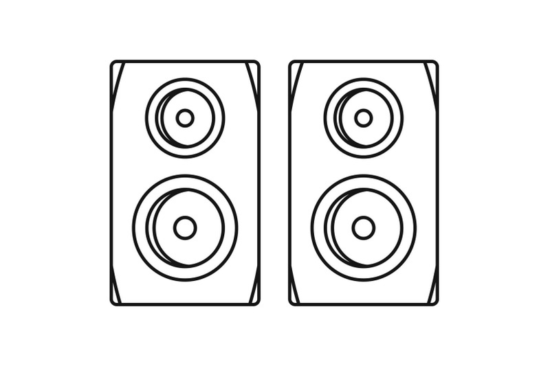 studio-speakers-icon-outline-style