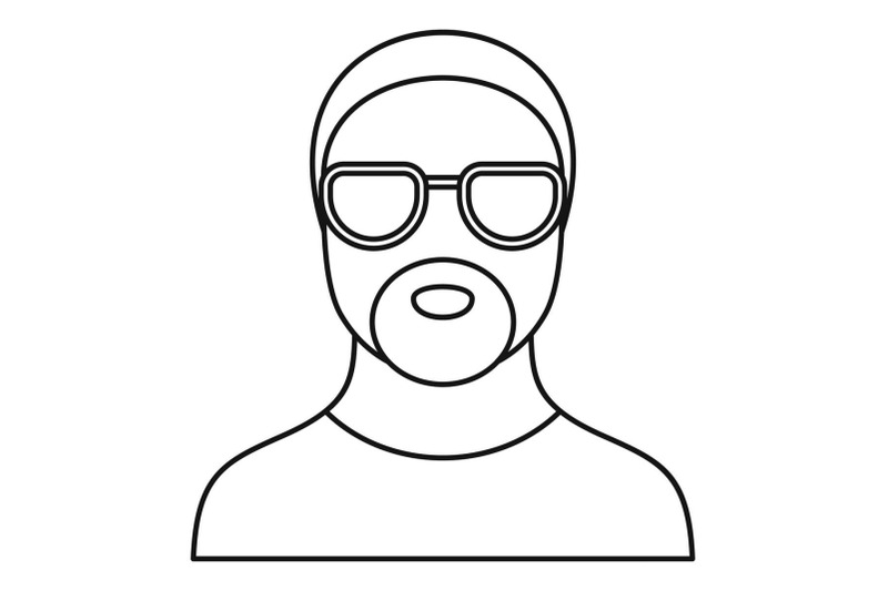 hip-hop-man-icon-outline-style