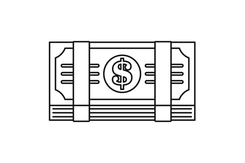 dollar-pack-icon-outline-style