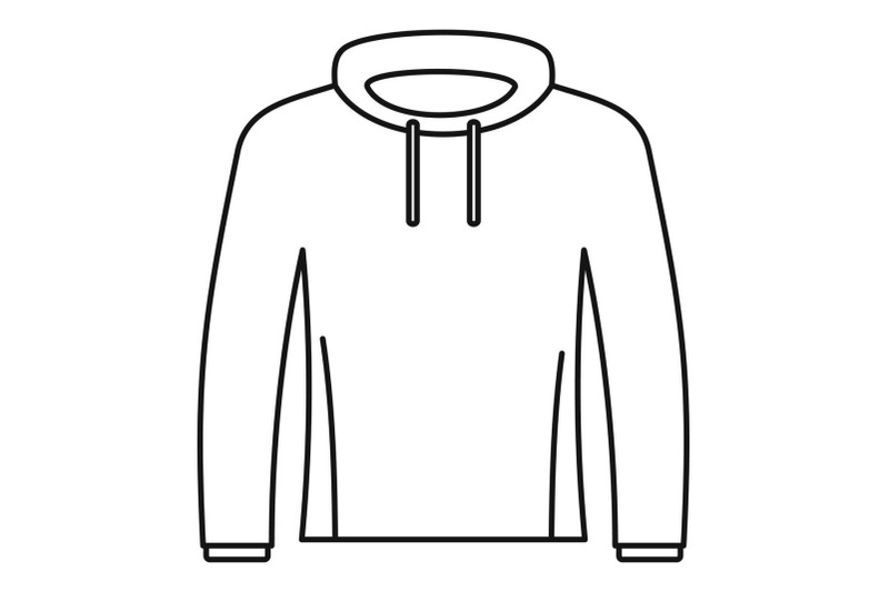 hip-hop-hoodie-icon-outline-style