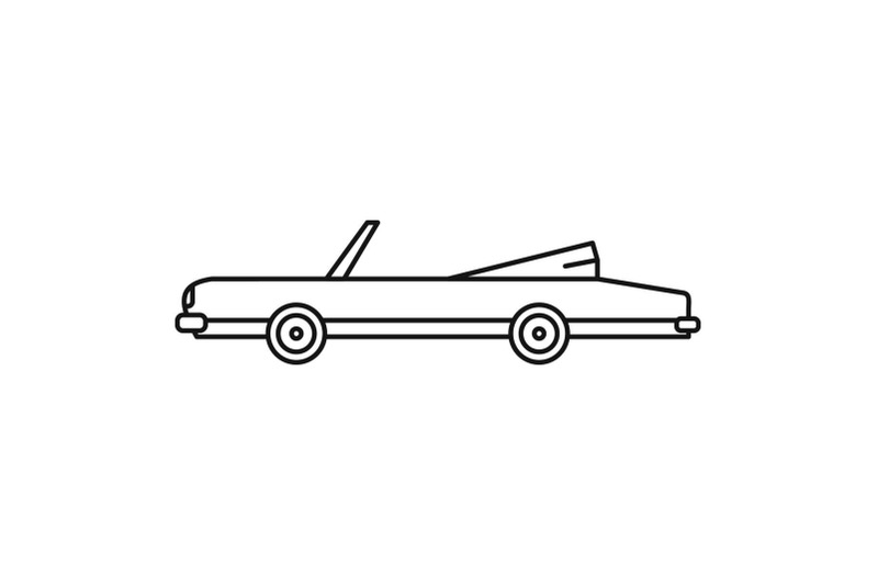 rap-american-car-icon-outline-style