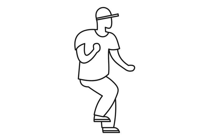 hip-hop-dancer-icon-outline-style