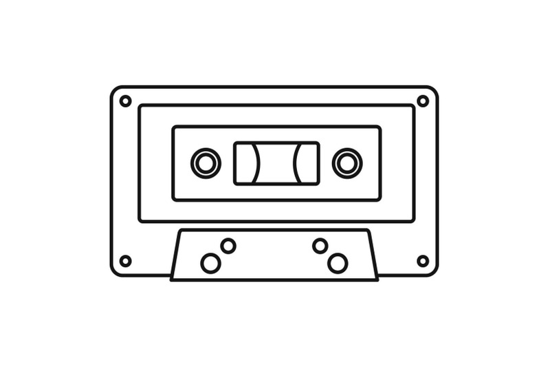 music-casette-icon-outline-style
