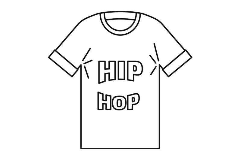 hip-hop-tshirt-icon-outline-style