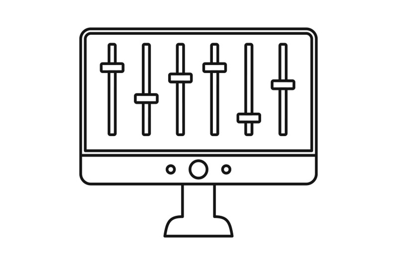 equalizer-monitor-icon-outline-style