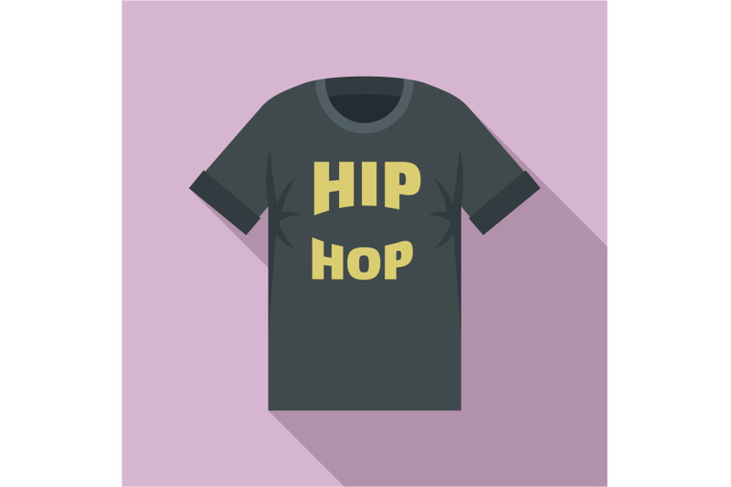 hip-hop-tshirt-icon-flat-style