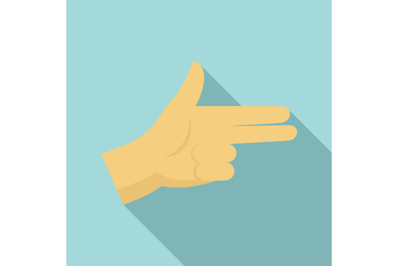 pistol-hand-sign-icon-flat-style