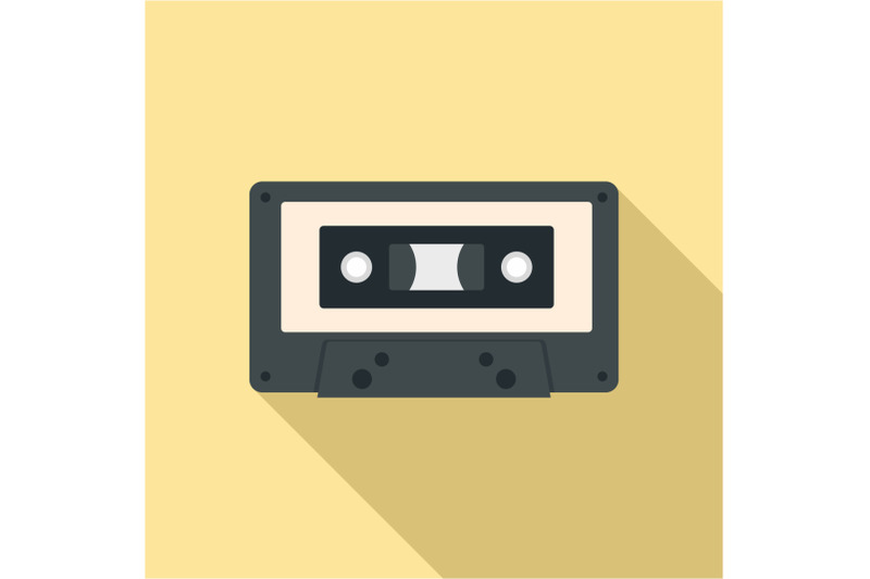 music-casette-icon-flat-style