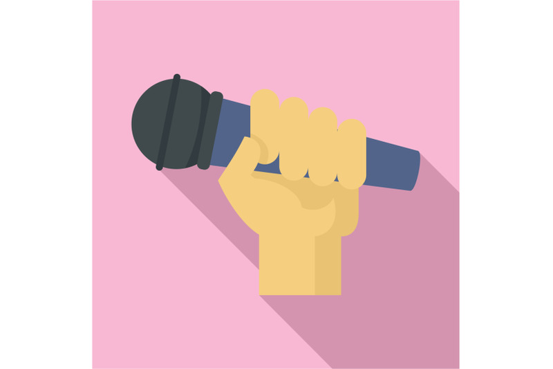 microphone-in-hand-icon-flat-style