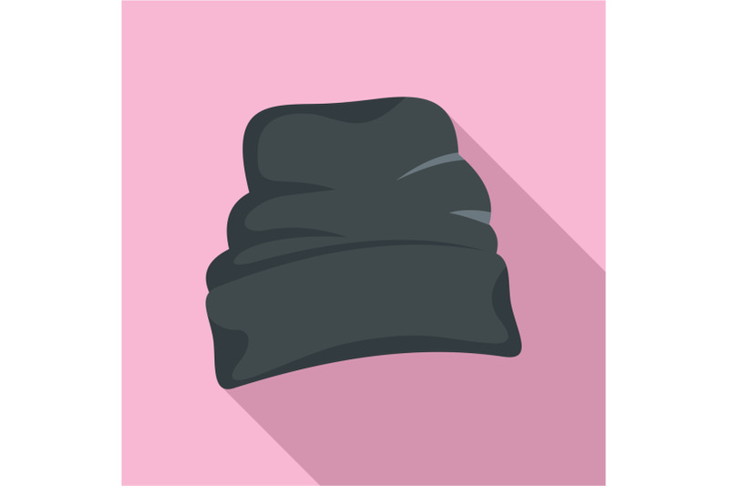 beanie-hat-icon-flat-style