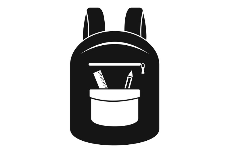 college-backpack-icon-simple-style
