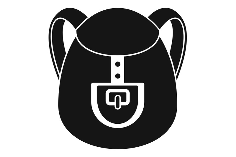 camp-backpack-icon-simple-style