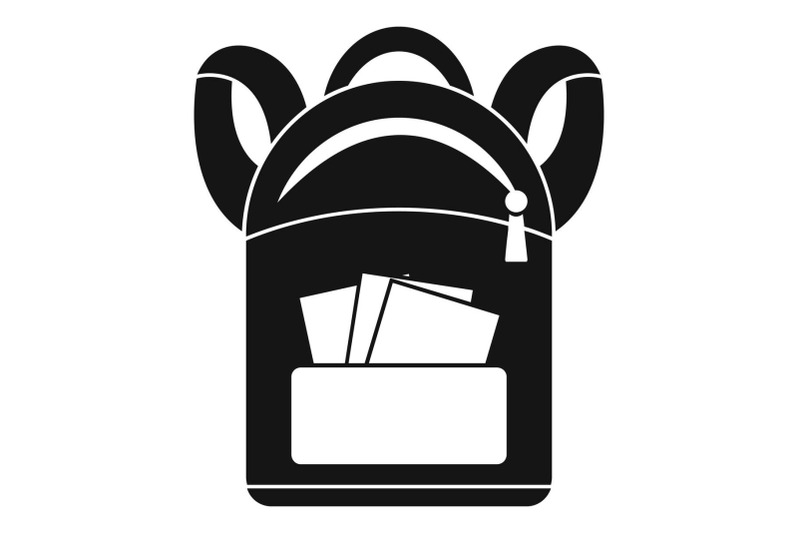 student-backpack-icon-simple-style