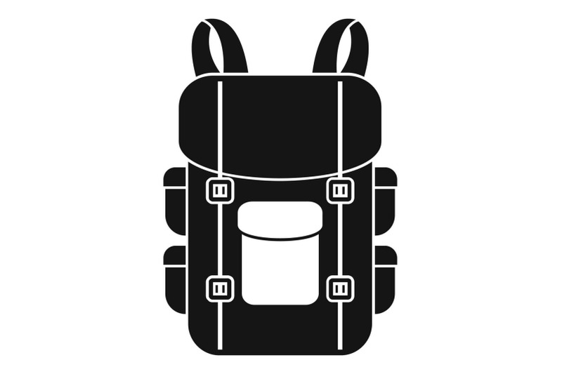 military-backpack-icon-simple-style