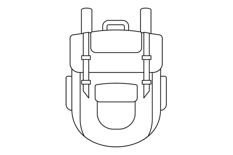 explore-backpack-icon-outline-style
